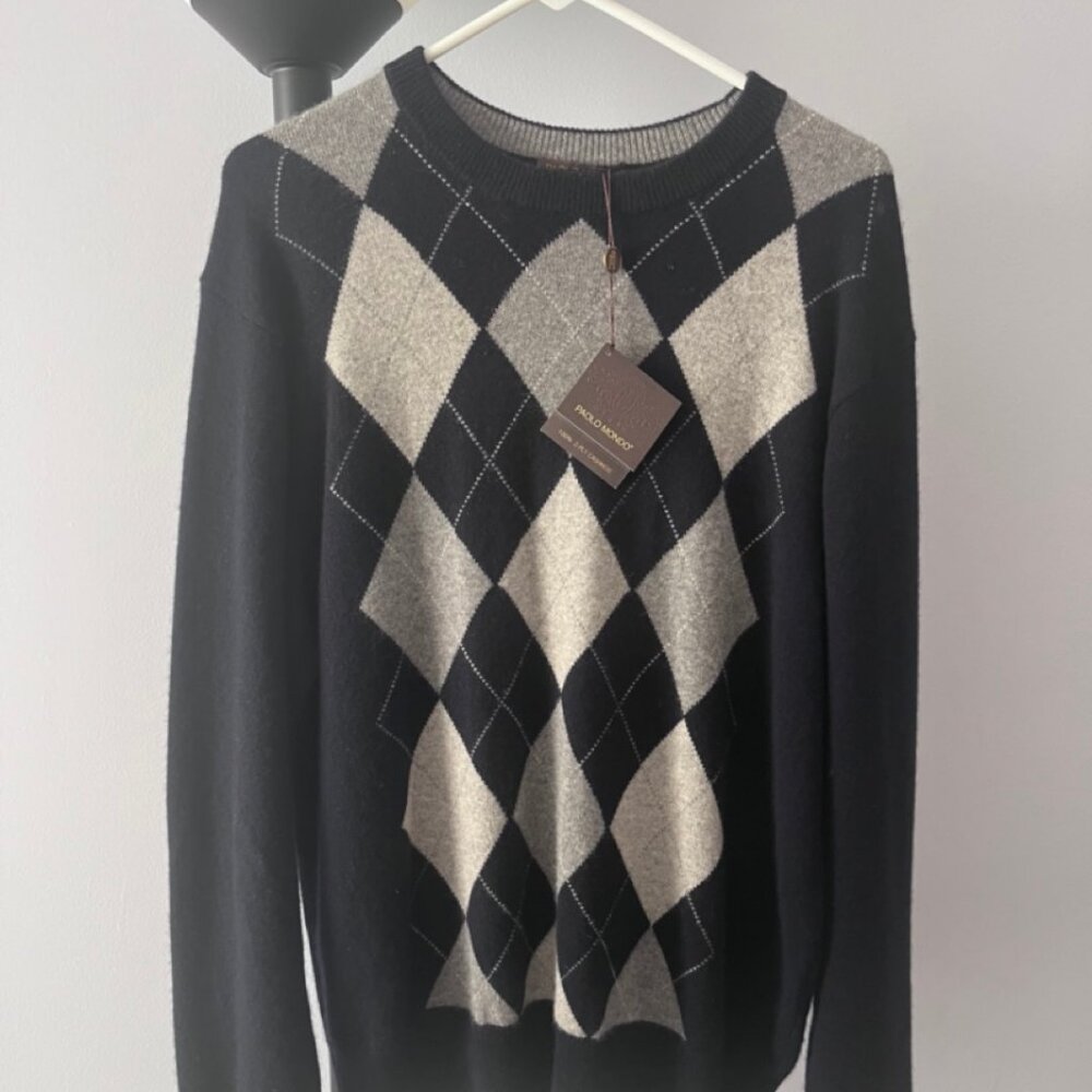 Argyle Cashmere Sweater - Paolo Mondo